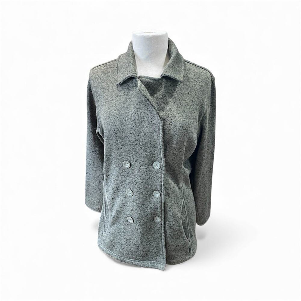 Eddie Bauer Radiator Button Up Peacoat Women’s Size Large Green Outdoor Wear